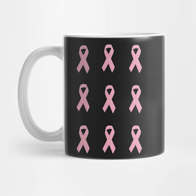 Pink Faux Glitter Awareness Ribbon Pack by Felicity-K